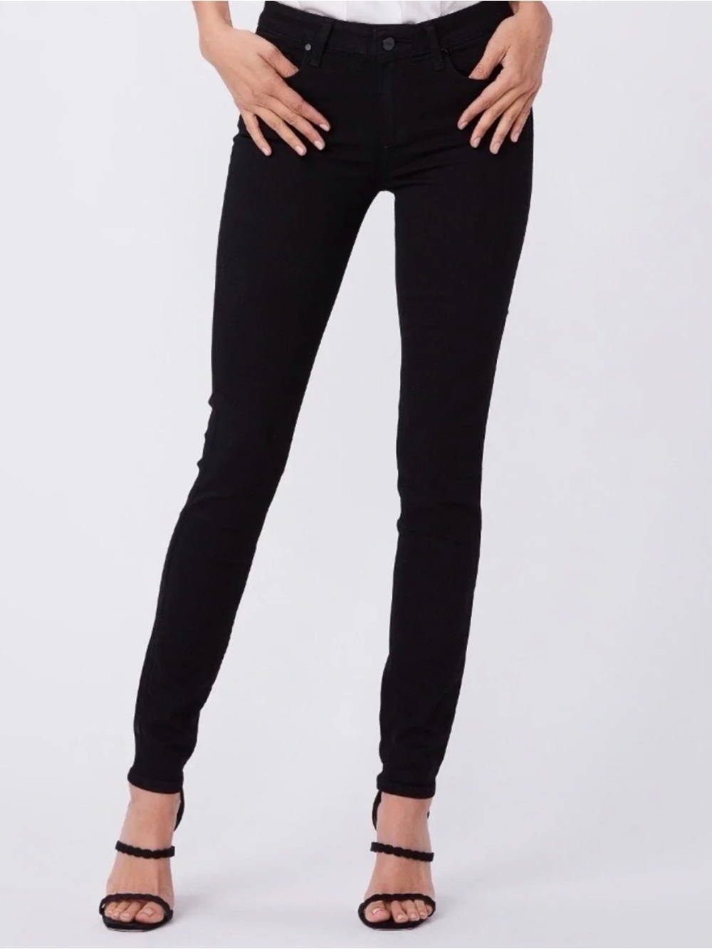 PAIGE Skyline Skinny Black Skinny Jeans - Women's Suze 27